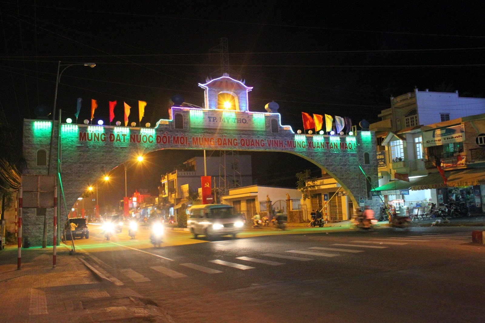 Chiếu sáng nghệ thuật cổng chào Mỹ Tho